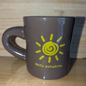 Life is Good Hello Sunshine Coffee Mug Brown By Good Home